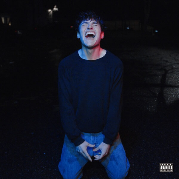 Single cover artwork for "ILYM" which sees Rob Eberle on his knees outside at night, screaming at the sky, wearing a black jumper and blue jeans.
