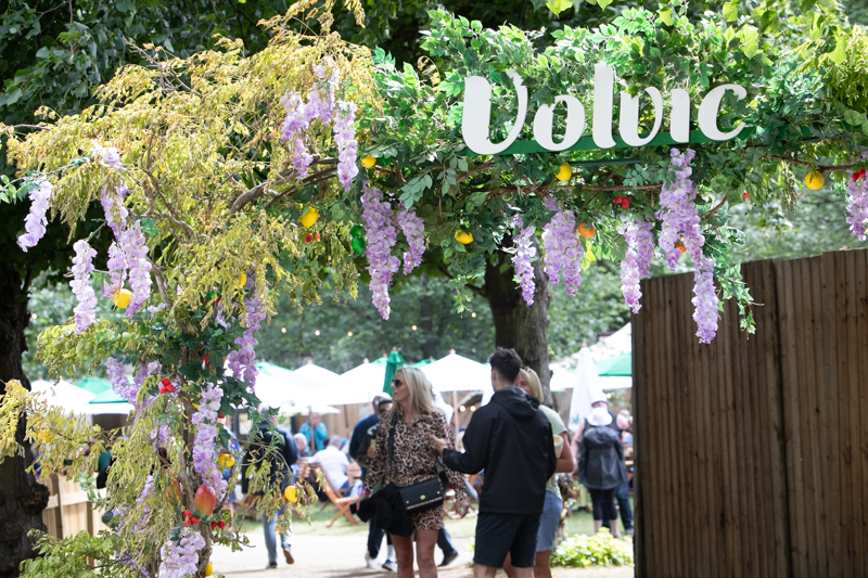 Photo of the Volvic greenery archway which served as the entrance to the Volvic HydeAway at the BST Hyde Park festival.