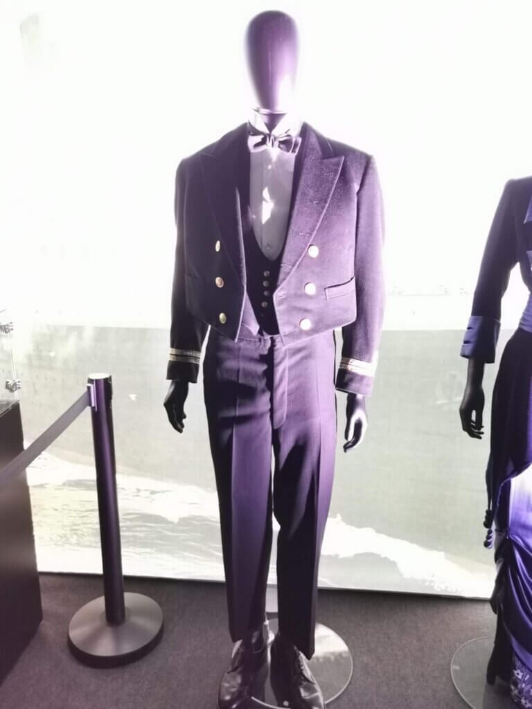 The suit and coat that Ewan Stewart would've worn in his acting role as First Officer William Murdoch in the 1997 film "Titanic".