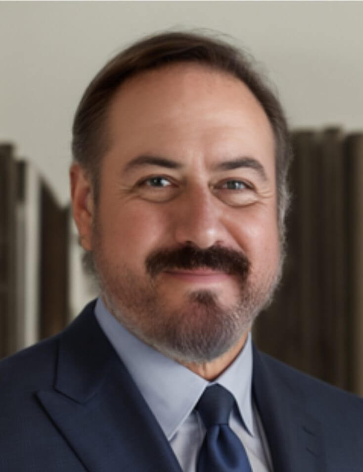 Headshot photo of the author Aaron A. Bazin, wearing a suit and tie.